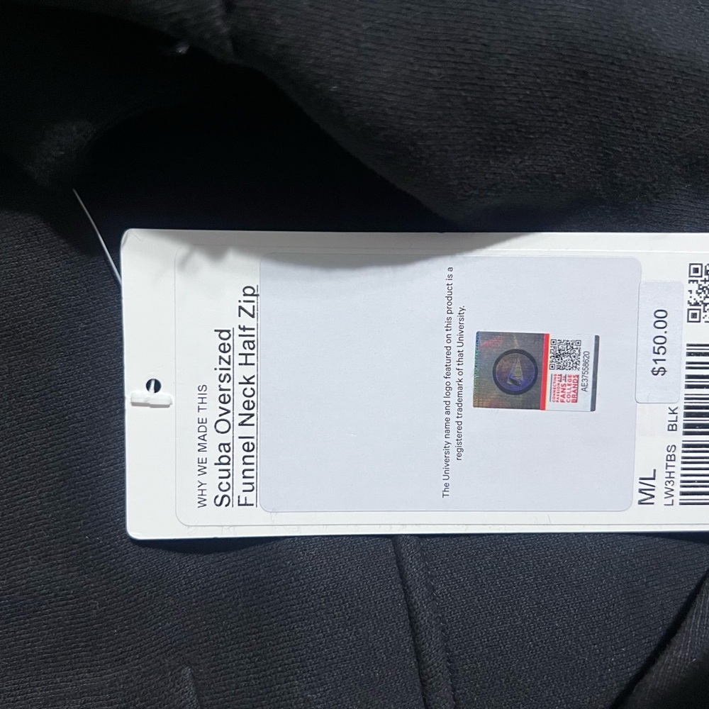 NWT SOLD OUT lululemon x TENNESSEE Scuba Oversized Funnel Neck Half-Zip - Picture 2 of 4